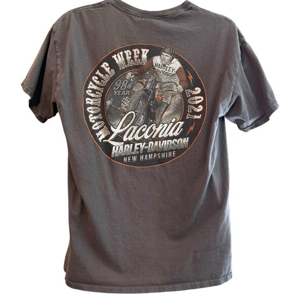 HARLEY Davidson Mens Large LACONIA New Hampshire Bike Week T Shirt 98th Year - Picture 1 of 8